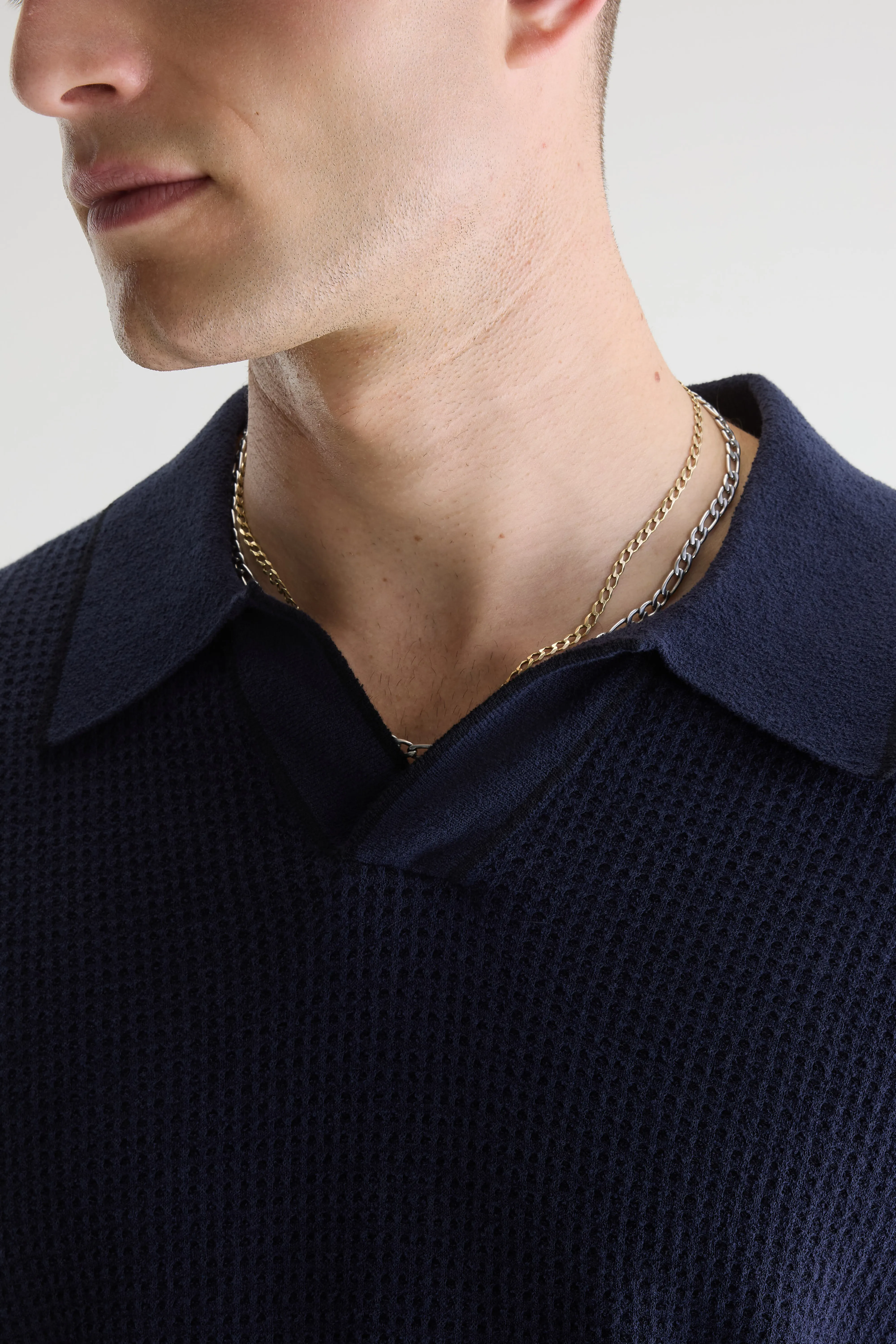 Bellerose Adoko waffle knit polo (261 / M / PARKER)