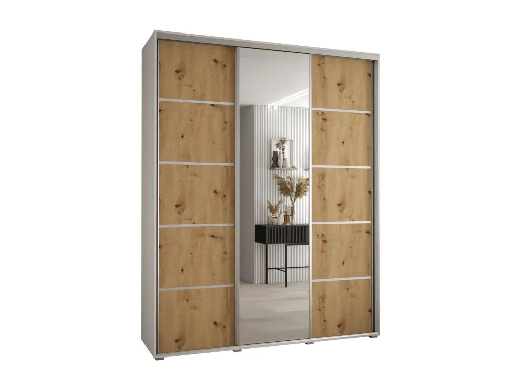 ARMARIO Decocasaes 5 DE PUERTAS CORREDERAS 235.2/170/45 3 puertas (Blanco/Artisan/Plata) 96718uwdc