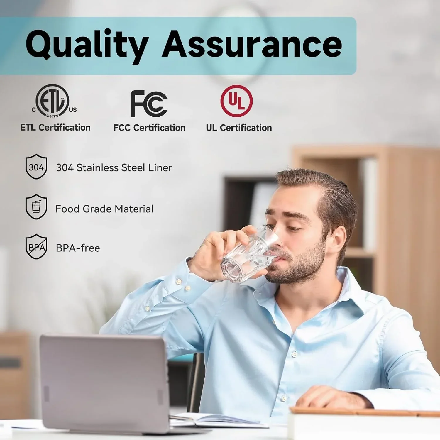 ICEPURE Water Dispenser with Ice Maker 3-in-1 Hot and Cold Water Cooler Ice Maker Machine