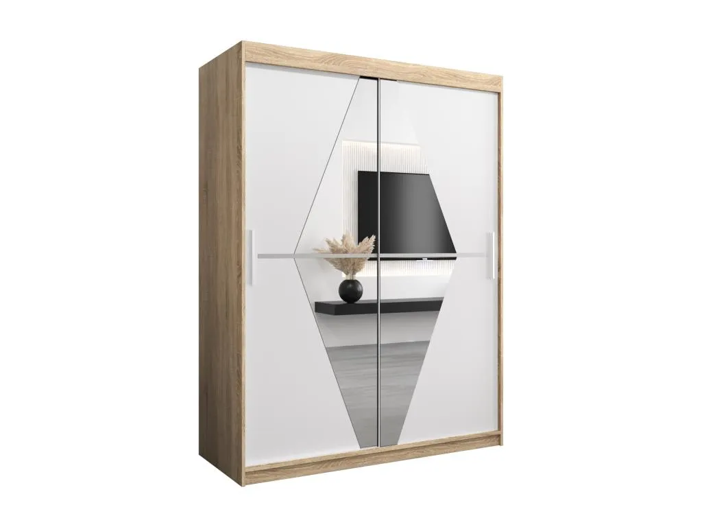 Armario Boverdeco de puertas correderas 200/150/62 2 puertas (Boverdeco/blanco)