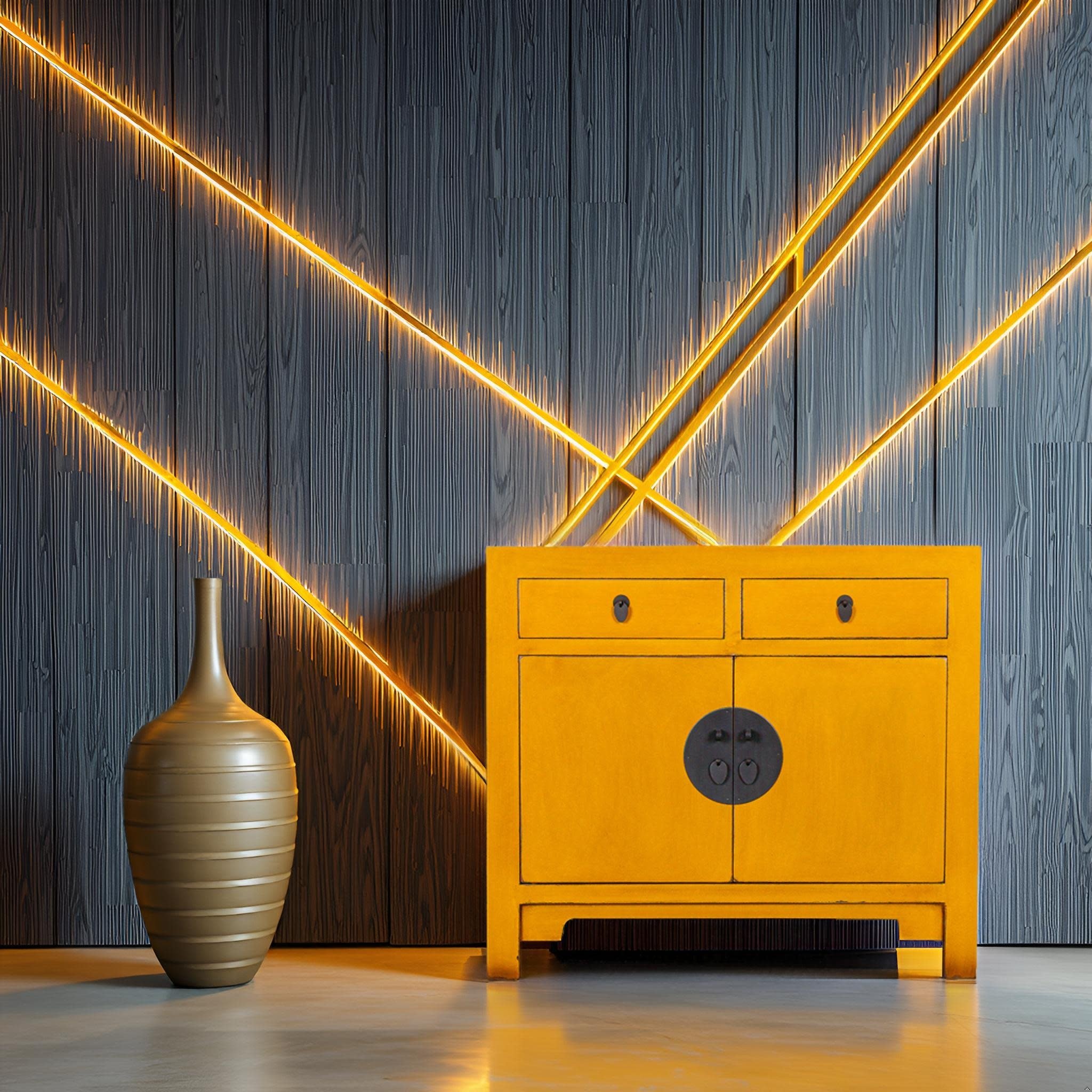 Fine Asianliving Chinese Kast Marigold Geel -