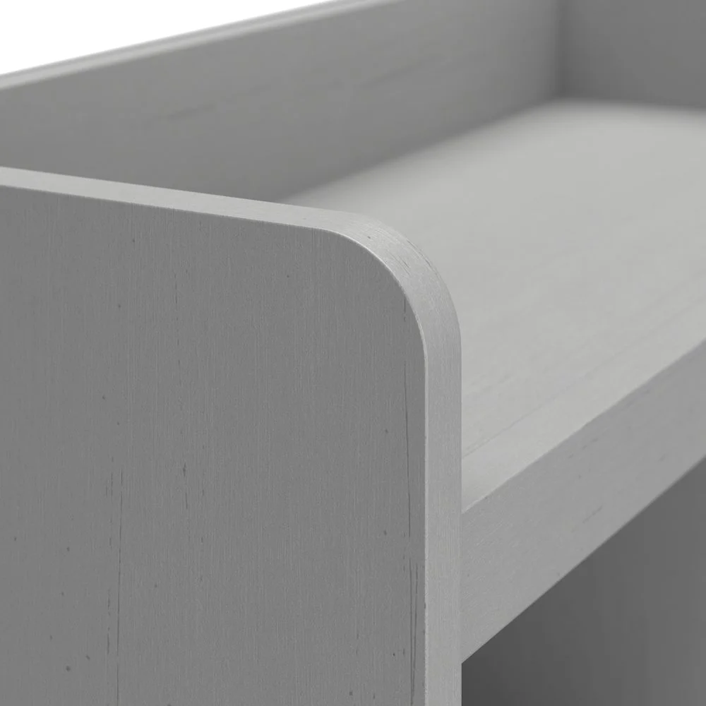 Woodland 24W Hall Tree & Shoe Bench w/ Drawer in White Ash - Engineered Wood - Image 23