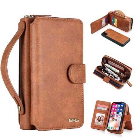 BRG Samsung Detachable 2 in 1 Zipper Wallet Case with Handbag