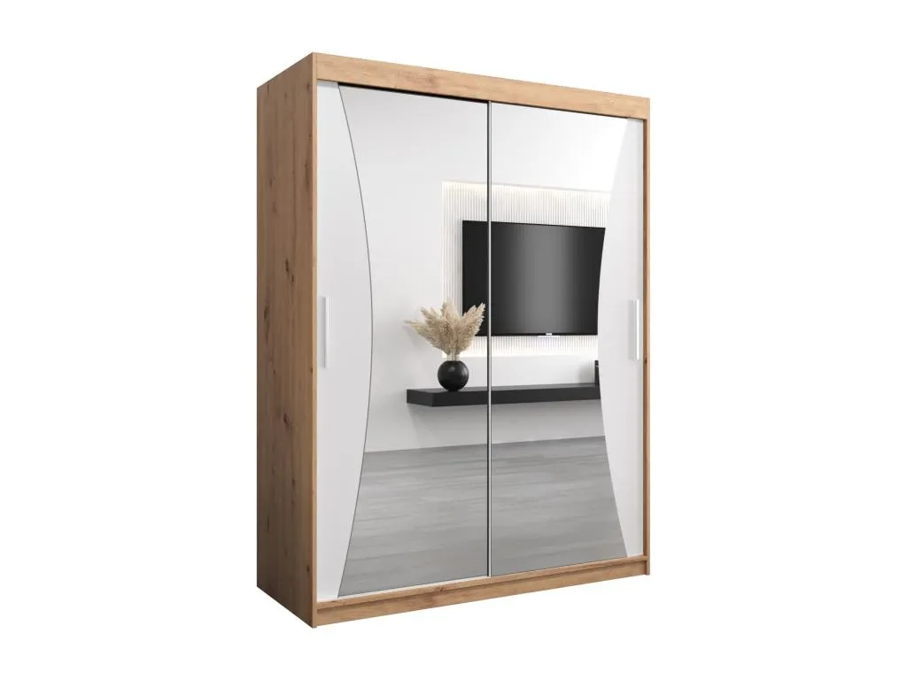 ARMARIO Decopractico DE PUERTAS CORREDERAS 200/150/62 2 puertas (artisan/blanco) 46221DOWB