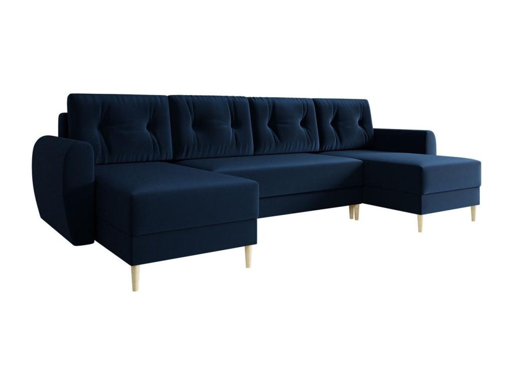 Sofá rinconero Lluesmahome 110 Azul Función de descanso Caja de ropa de cama 307x139x95cm JJJJ68196