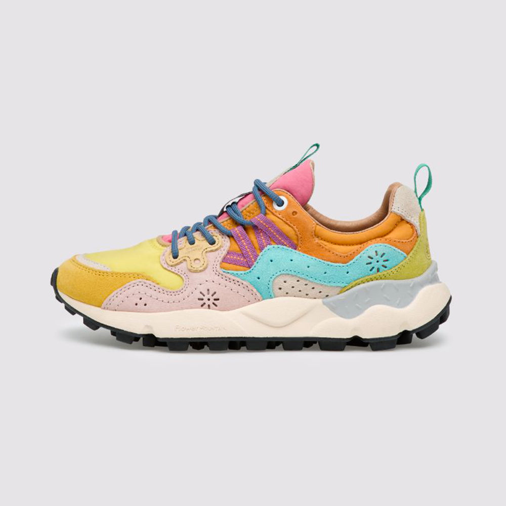 Flower Mountain - Baskets Yamano 3 Suède Nylon - Yellow Pink