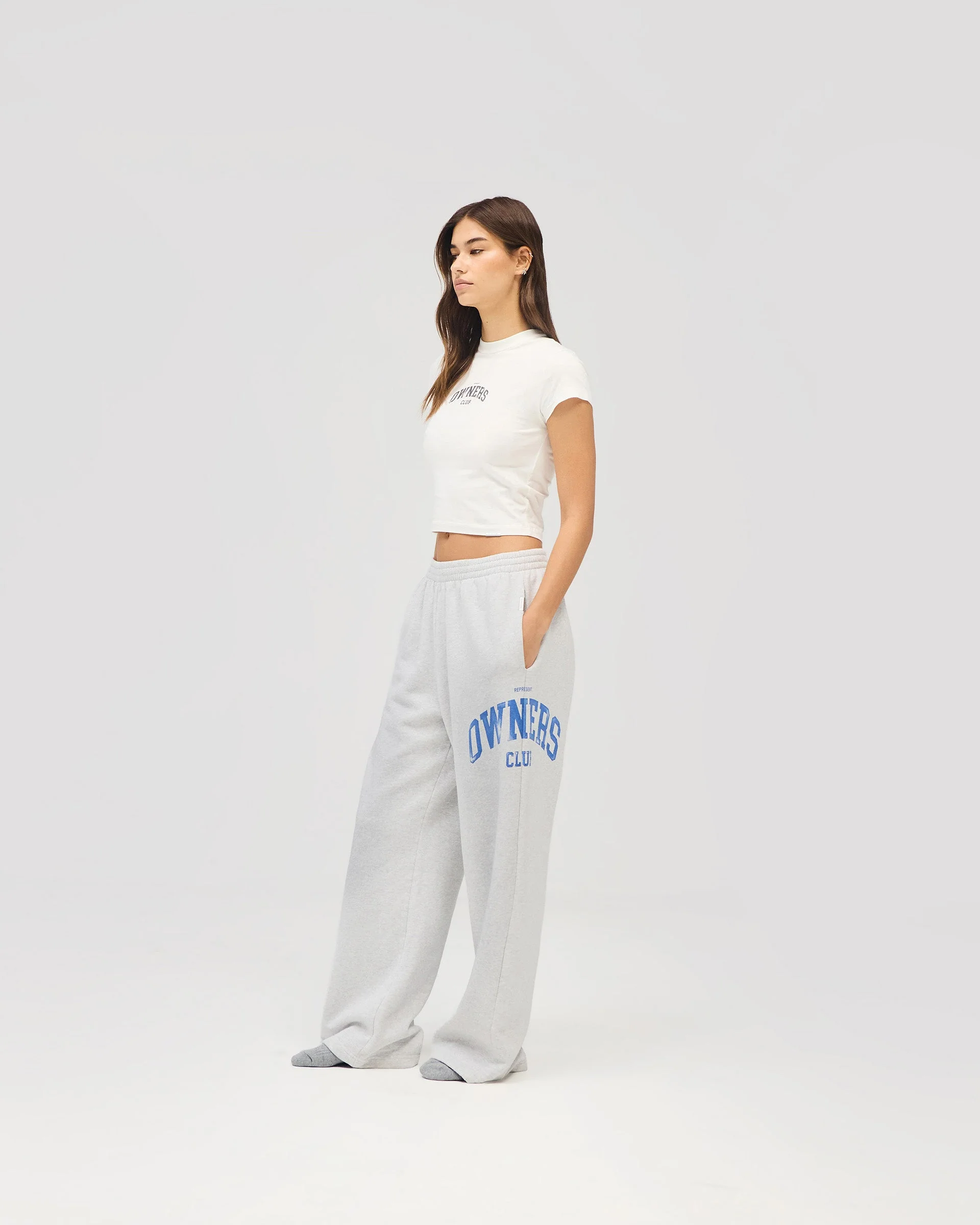 Represent Owners Club Baby Tee - Flat White
