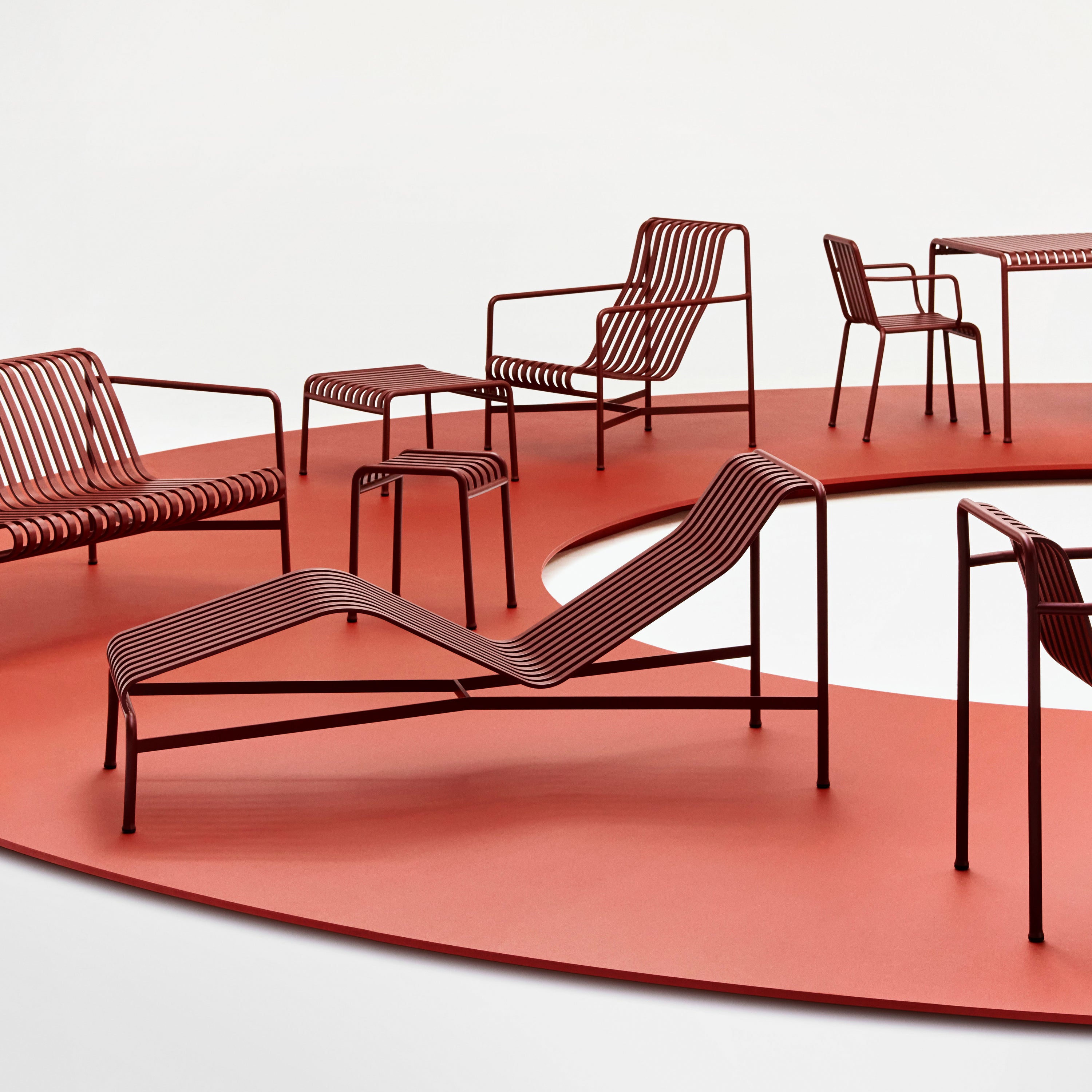 HAY Palissade Ligbed - Iron Red