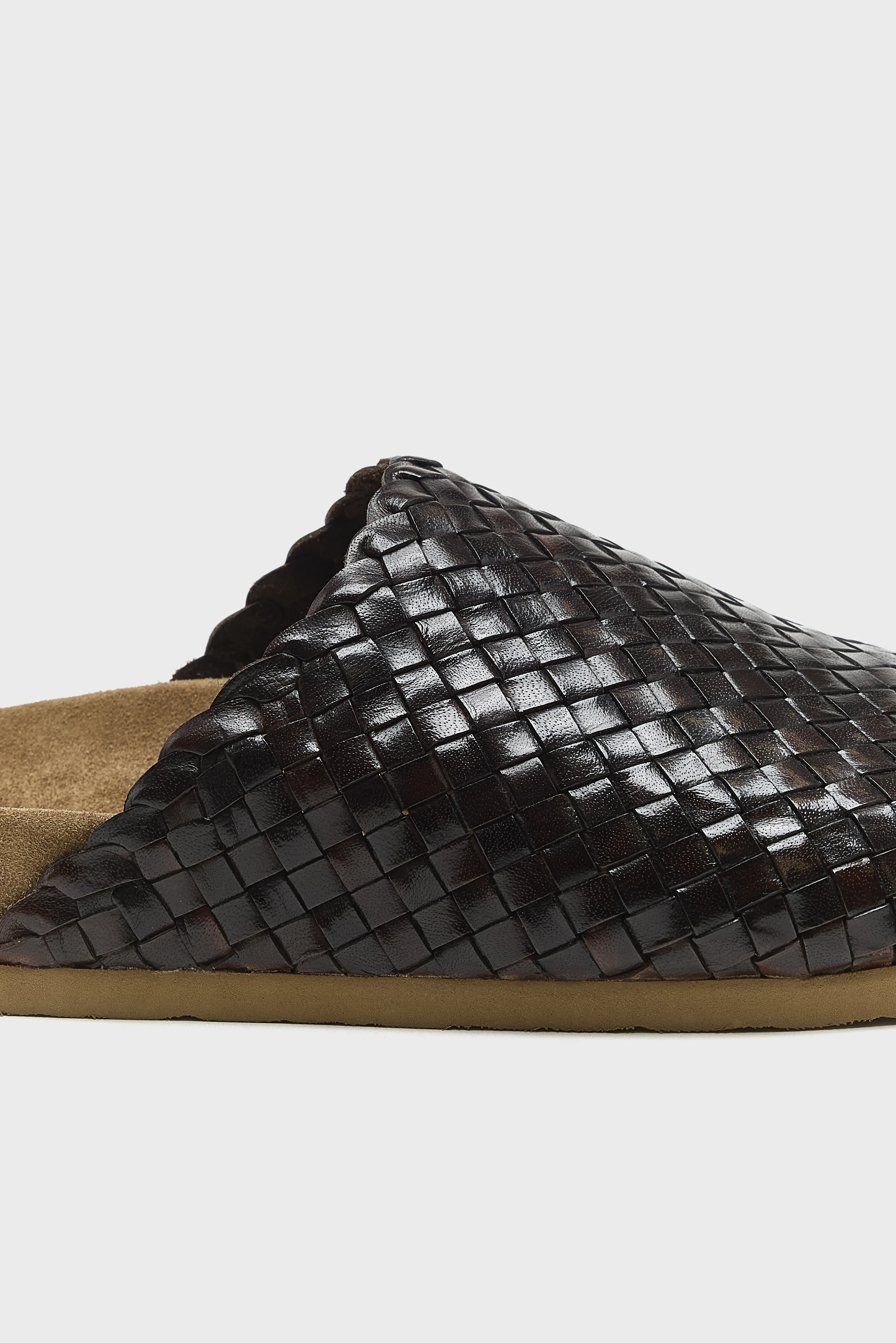 Bellerose Woven Leather Mule Sandals  (251 / W / BROWN)