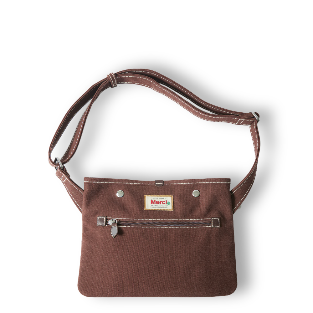 Merci - Pochette Messenger - Marron