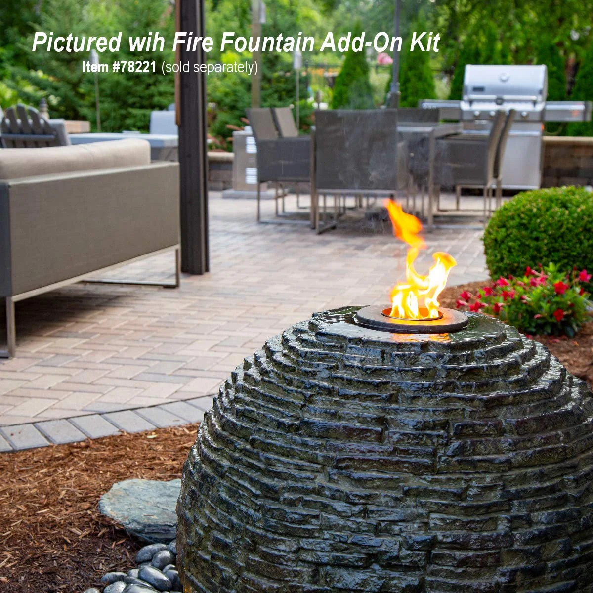 Aquascape 78288 Fiber-resin Stacked Slate Sphere Fountain, Multicolor - Image 3