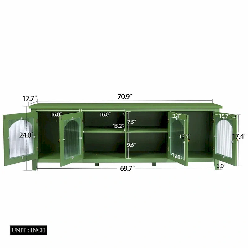 71-Inch Modern TV Cabinet Entertainment Center