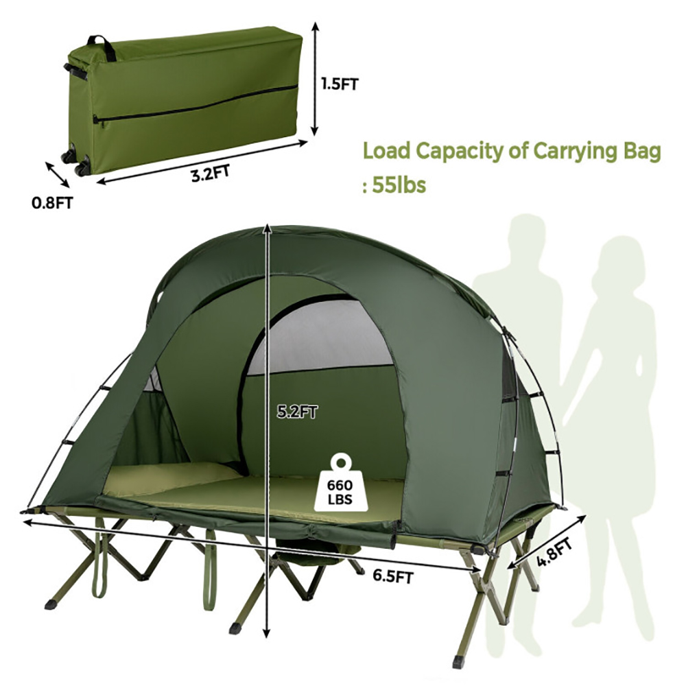 Kadyn Tent, Waterproof Tents,Camping Hiking Tents,2-Person Outdoor Camping Tent with External Cover-Green - Image 9