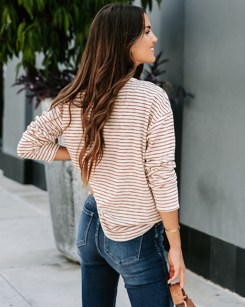 Jack Striped Cotton Blend Long Sleeve Top - Se7enfashion