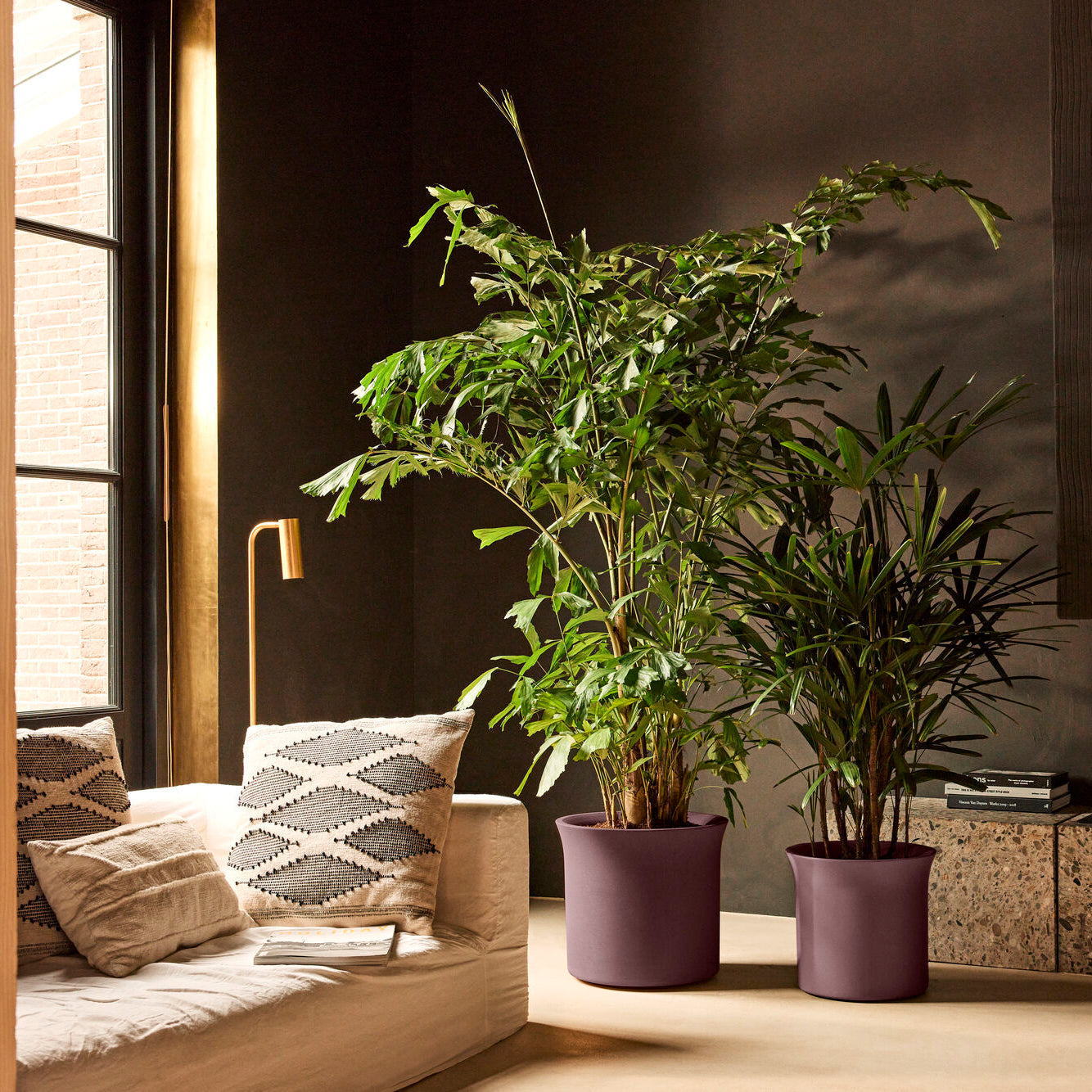 Elho June Tulip 47 - Vintage plum - Ø 47 x H 43 cm - Binnen en Buiten