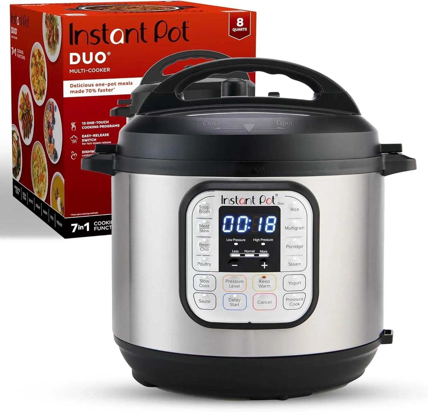 Instant Pot Duo 7 in 1 Electric Pressure Cooker Slow Cooker Rice Cooker Steamer Sauté Pan