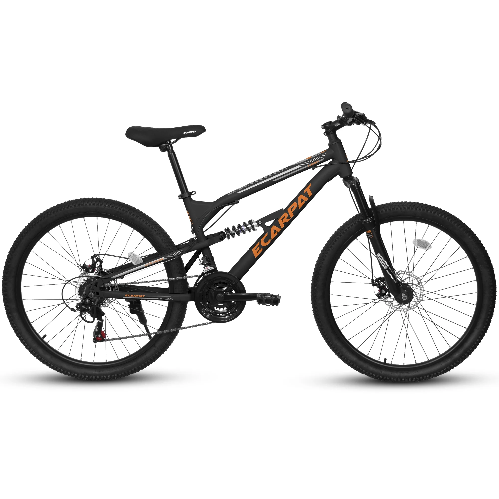 26 Inch Mountain Bike, Dual Full Suspension 21-Speed Disc Brakes Thumb Shifter, Carbon Steel Frame Mountain Bike, Mens Womens Trail Commuter City Bicycles - Image 3