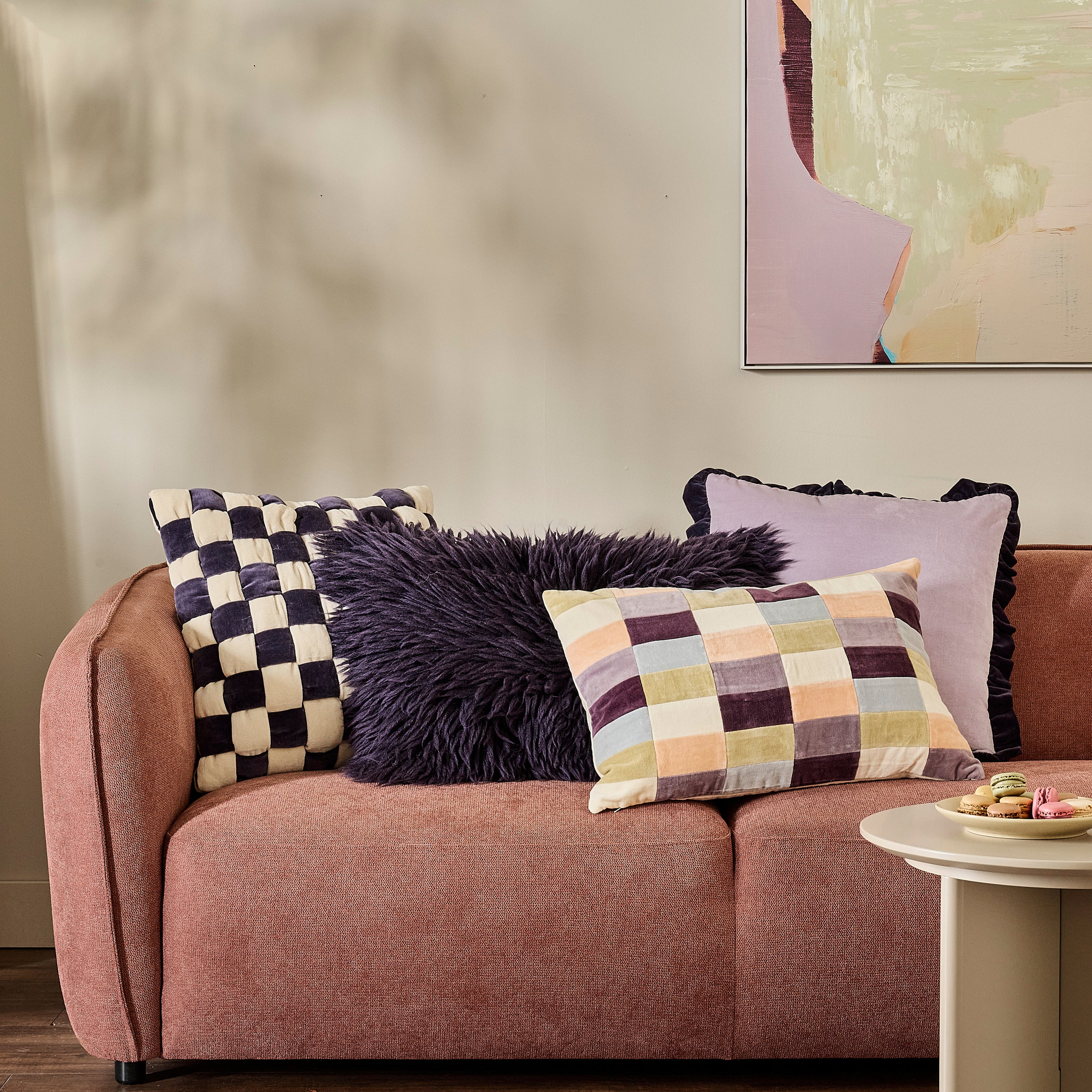 by fonQ Knitt Sierkussen 50 x 50 cm - Paars