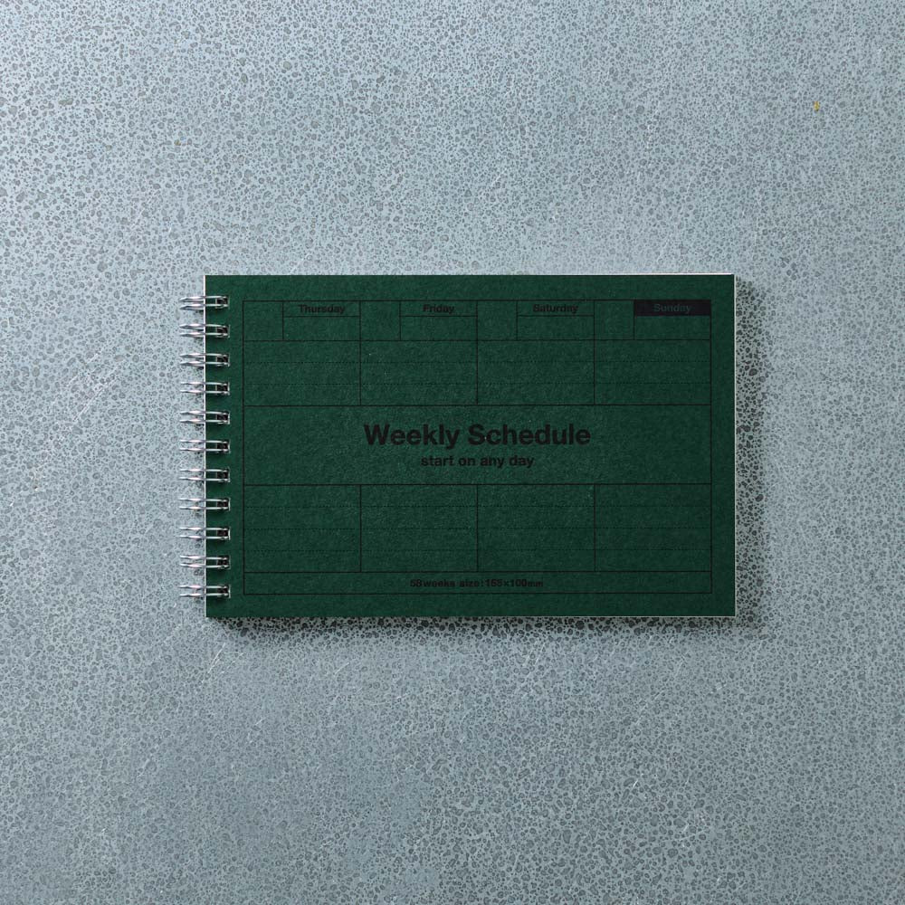 Weekly Planner - Vert Fonce