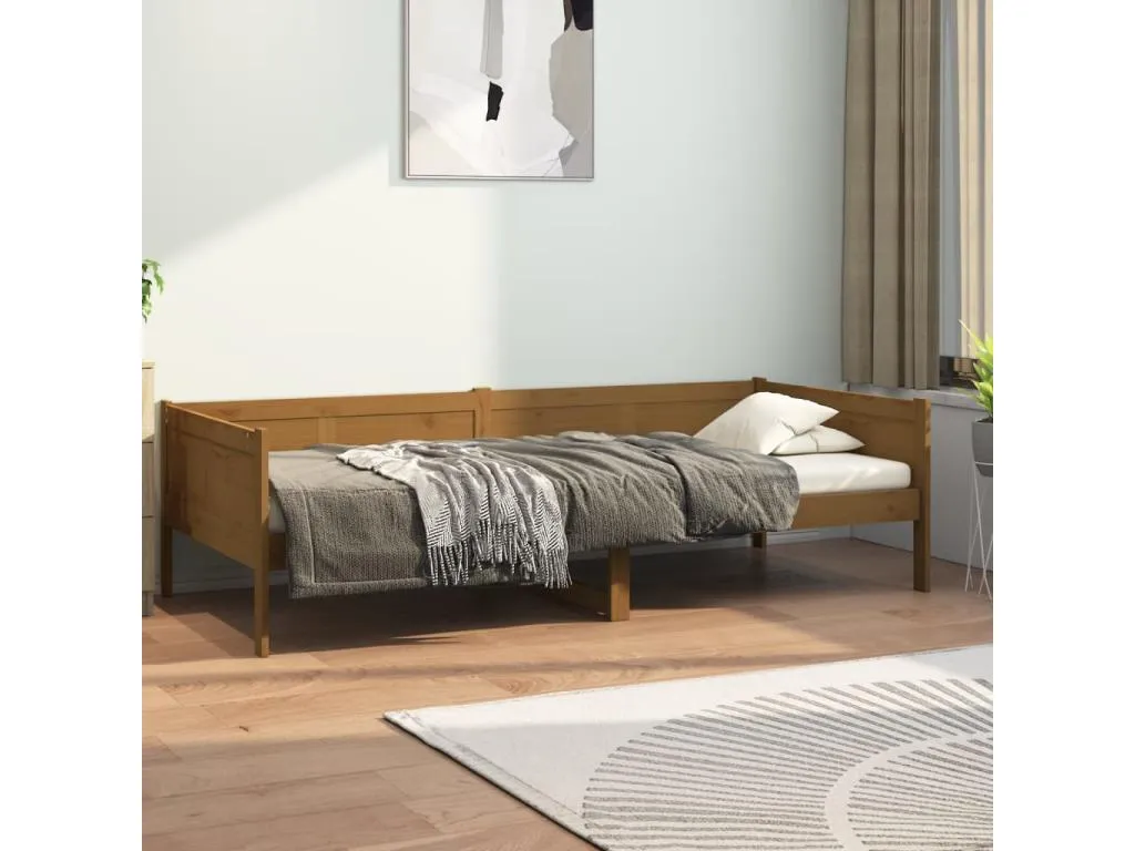 Sofá cama de Decoesp maciza de Decoesp marrón miel 90x190 cm 87235QDWH