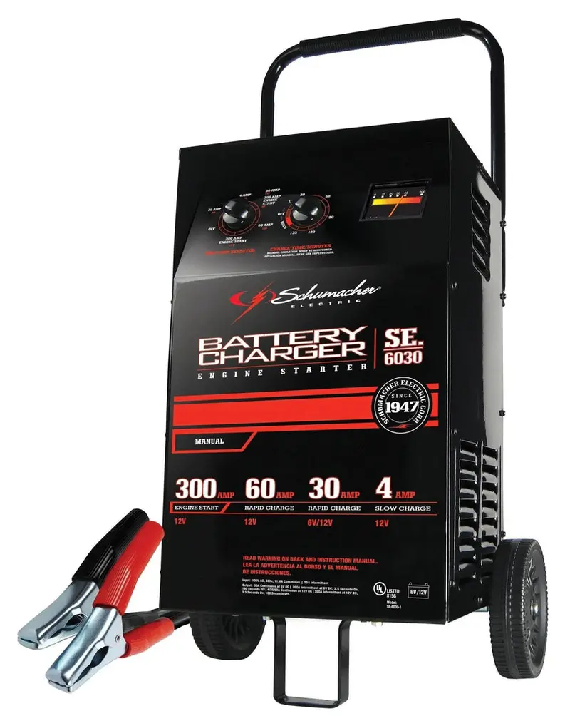 Manual 6V/12V Automotive Battery Starter And Charger - 300-Amp Manual 6V/12V Automotive Battery Starter And Charger - 300-Amp