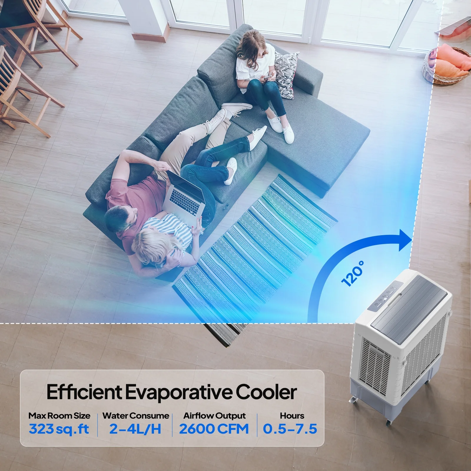 ROVSUN Portable Air Conditioners, White - Image 6