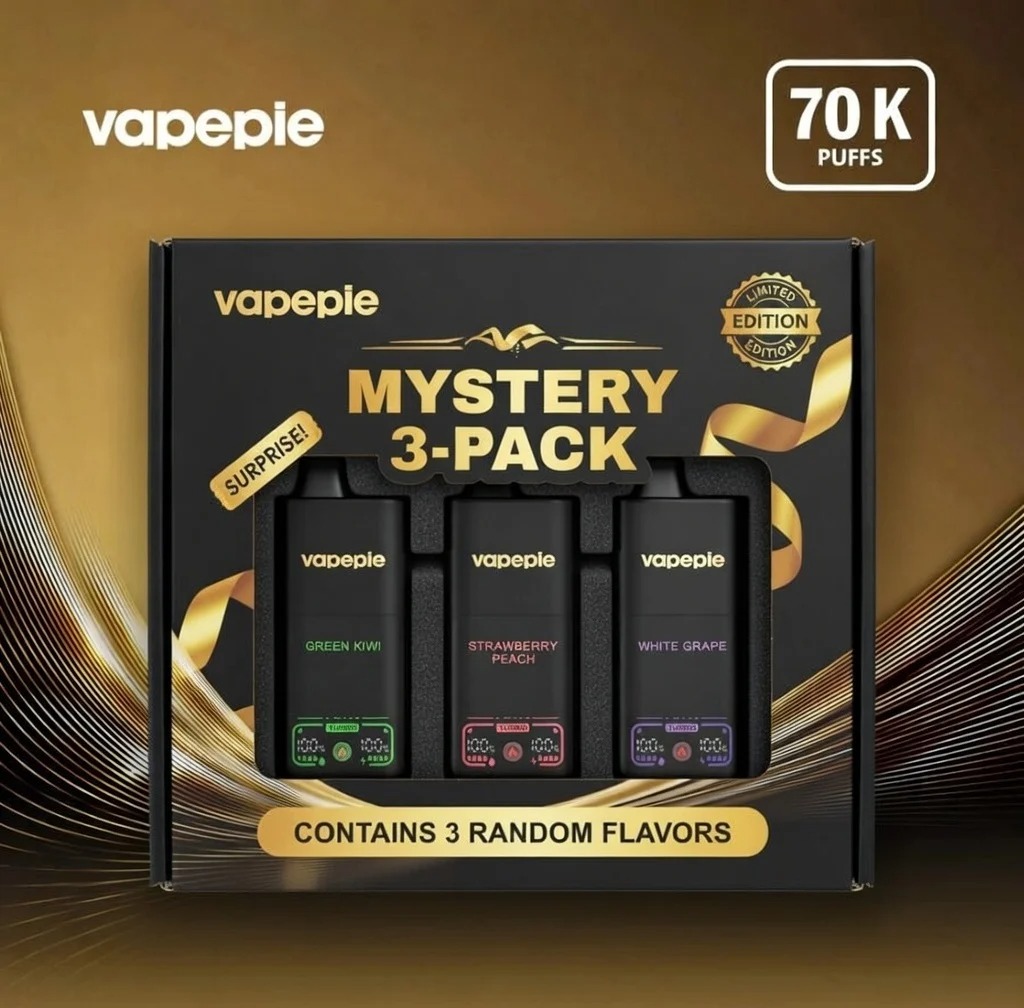 3x 🎁 Mystery Box 🎁 – Deine geheimnisvolle Überraschung! 🔥 VAPEPIE Mega 70000 Züge
