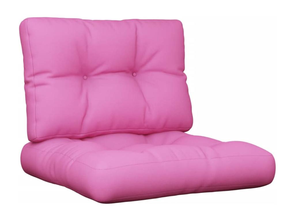 Cojines para sofá de palets 2 piezas tela rosa