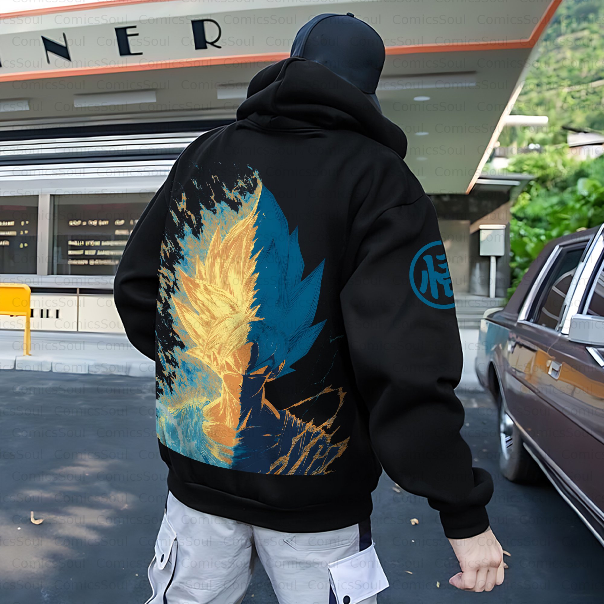 Unisex Anime Inspired Vintage Plush Hoodie