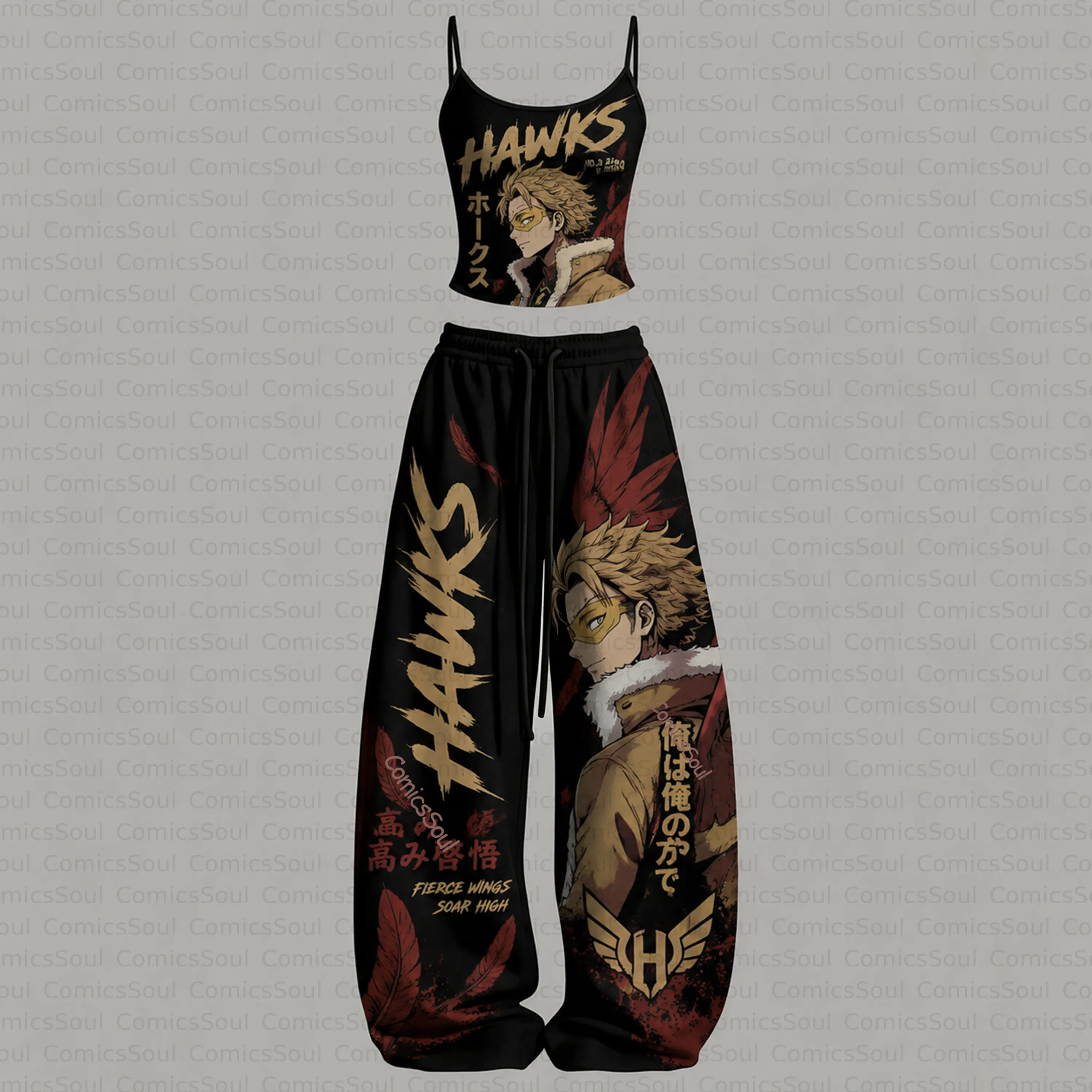 My Hero Academia Top & Elasticated Trousers Two-Piece Set TeeThreads Sustain the Scene with Custom Apparel