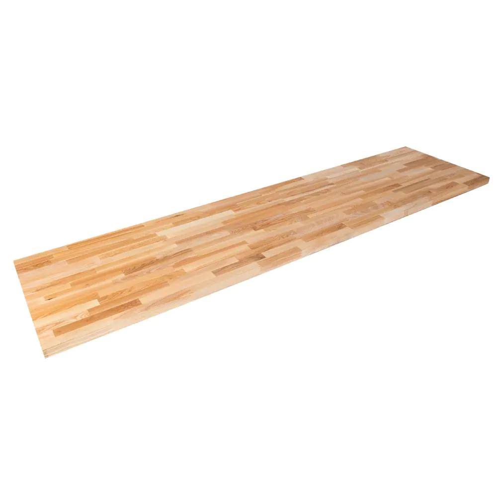 Hardwood Reflections Wood Butcher Block Countertop in Unfinished Ash(Unfinished Ash/4 ft. L X 25 in D X 1.5 in)