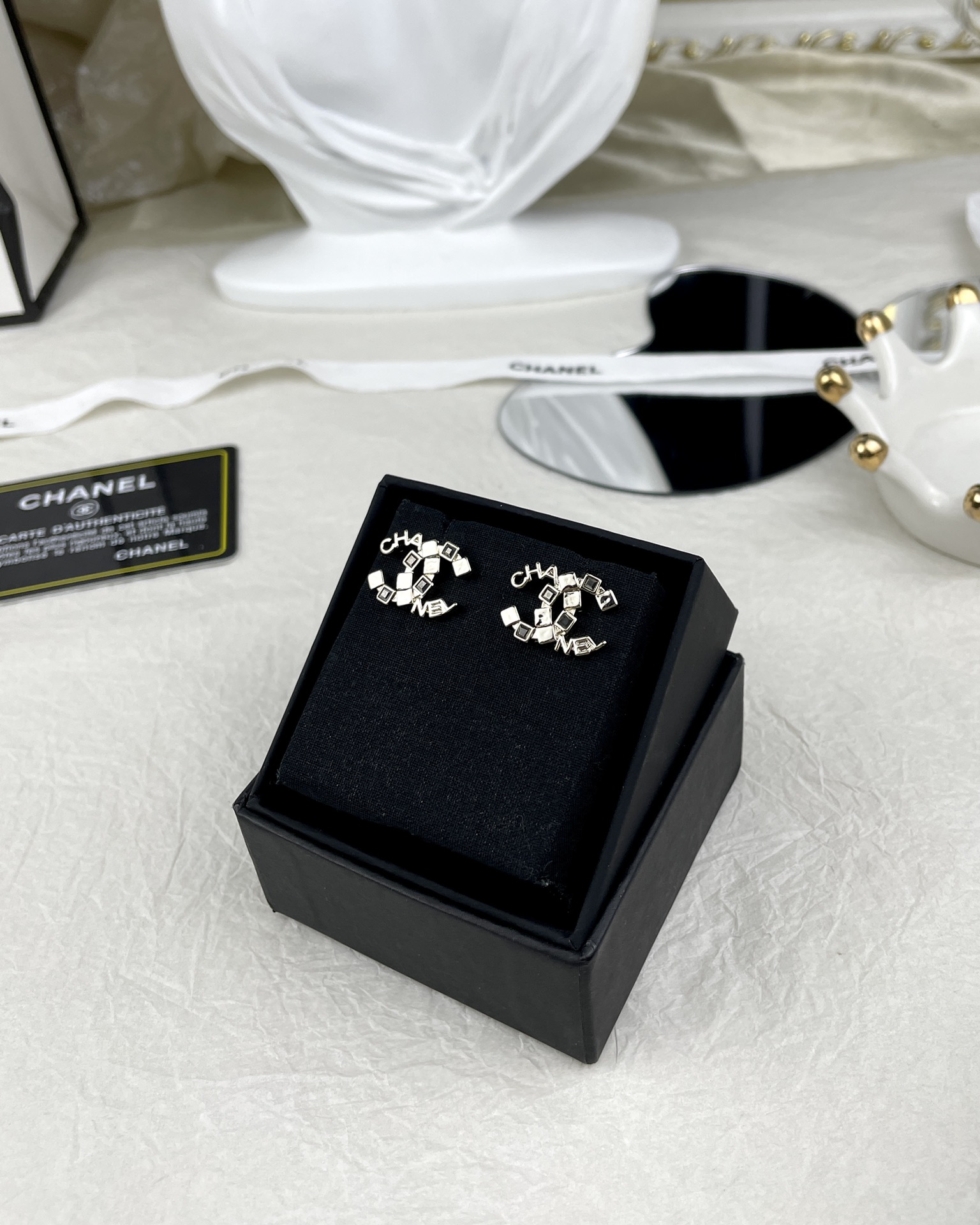 Chanel Letter Brooch Earrings - Original Replica Club