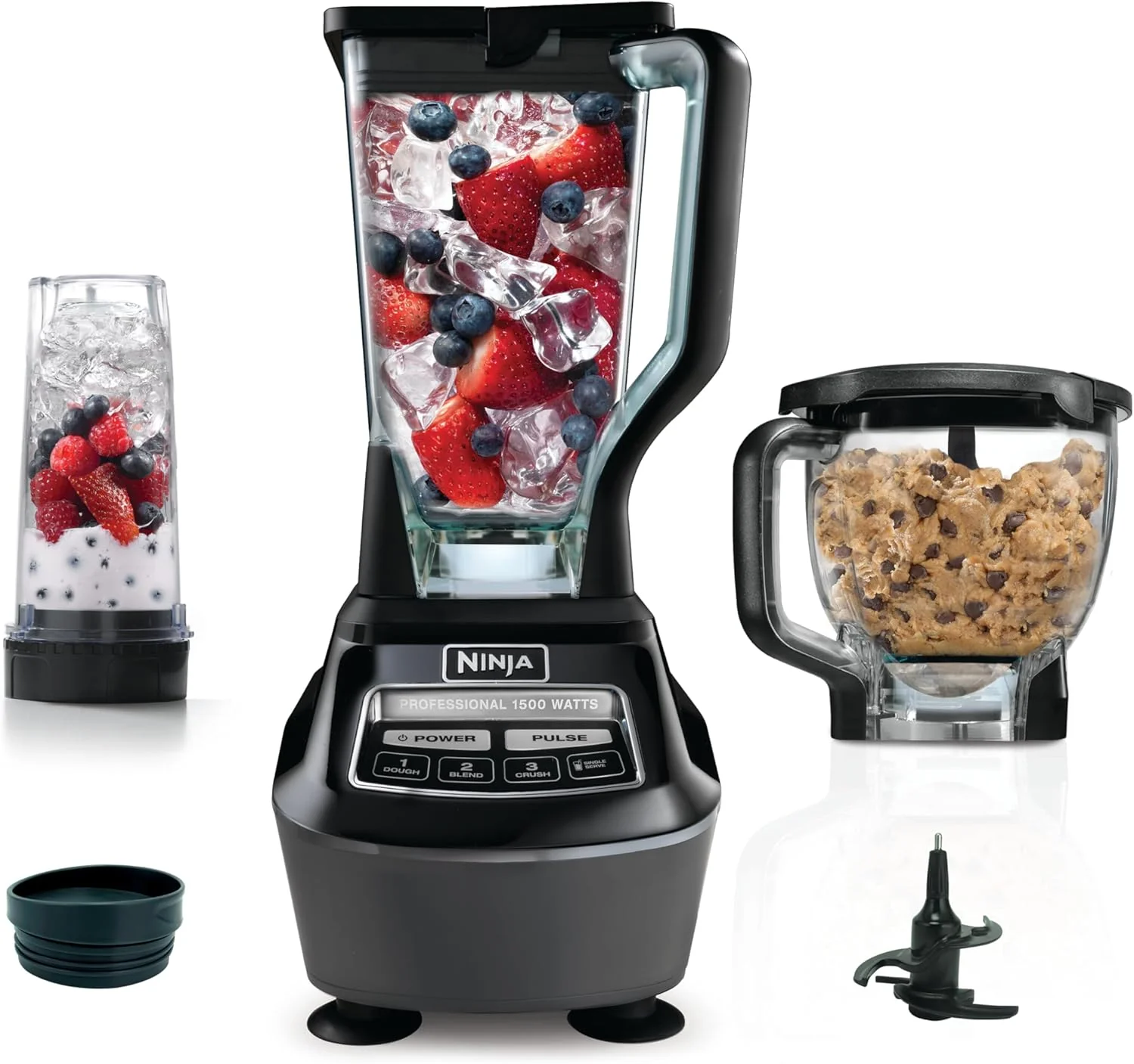 Ninja Mega Kitchen System, 1500-Watt, 72-Ounce Full-Size Blender and 8-Cup Food Processor with (2) 16-Ounce To-Go Cups