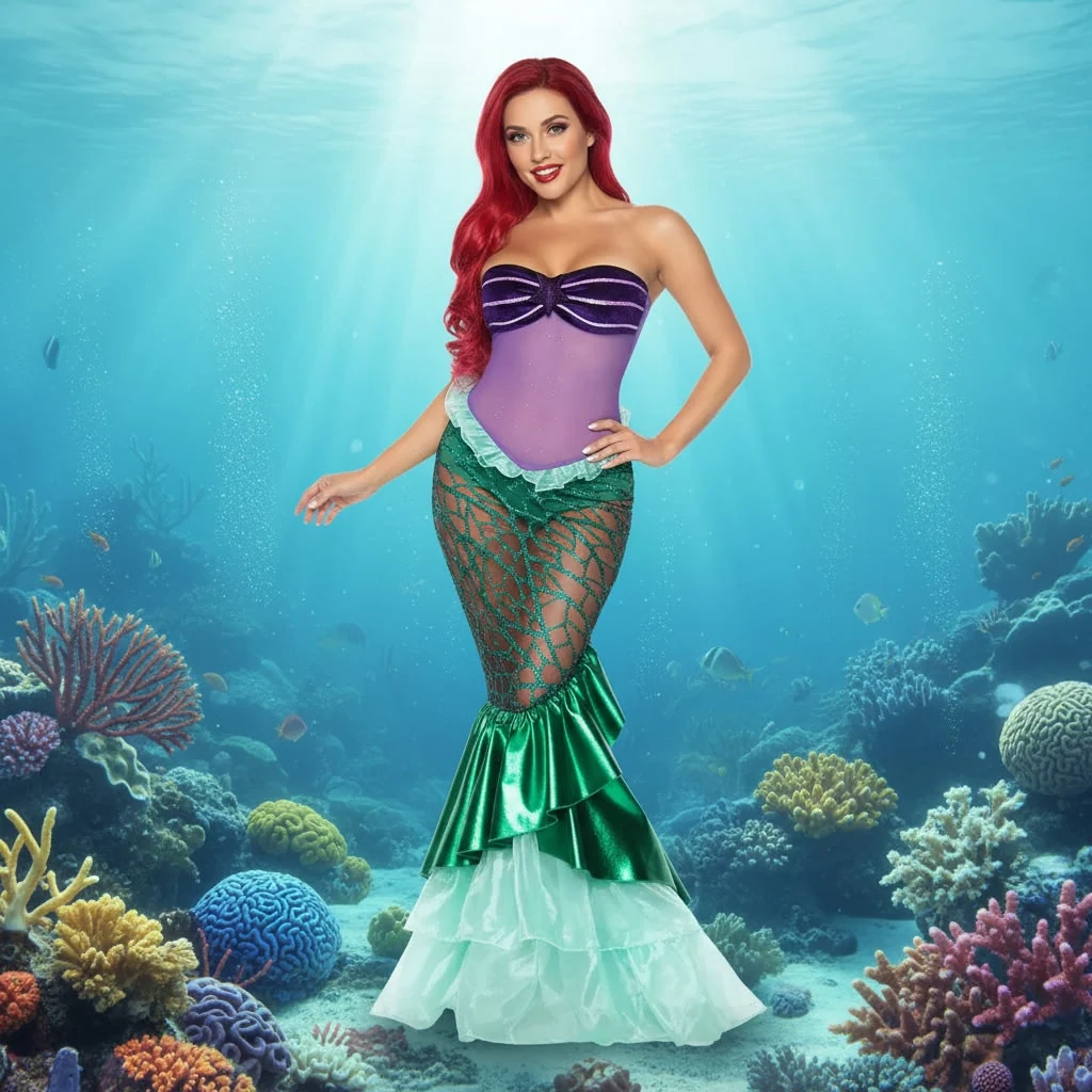 Halloween Costumes Womens Mermaid Dress Costume - Image 2 Halloween Costumes Womens Mermaid Dress Costume - Image 2