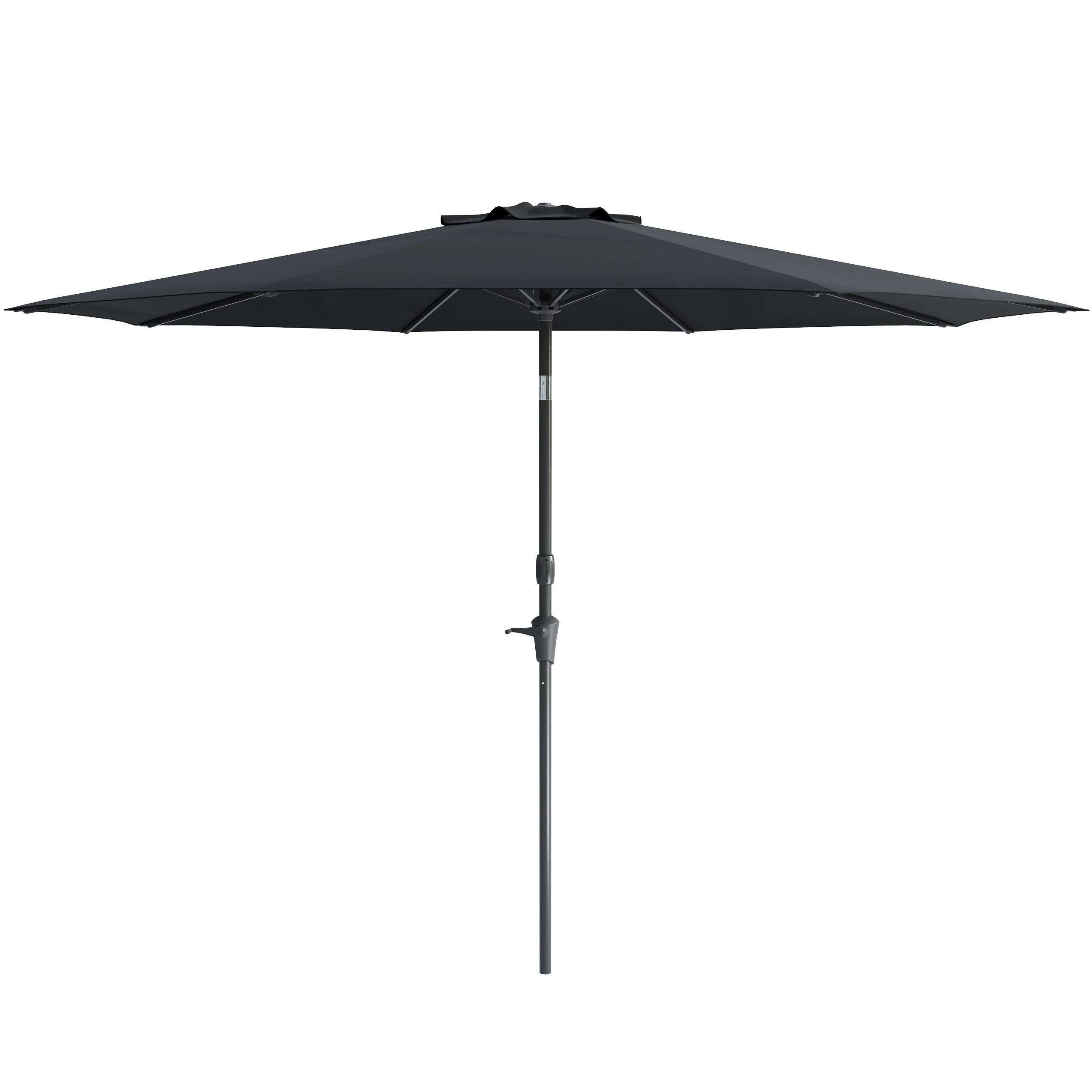 CorLiving 10 Foot Wind Resistant Patio Umbrella, Outdoor Parasol with Crank Tilt, Round Market Umbrella for Patio, Umbrella with Crank, Tilt Umbrella, Outdoor Umbrella, White - Image 11