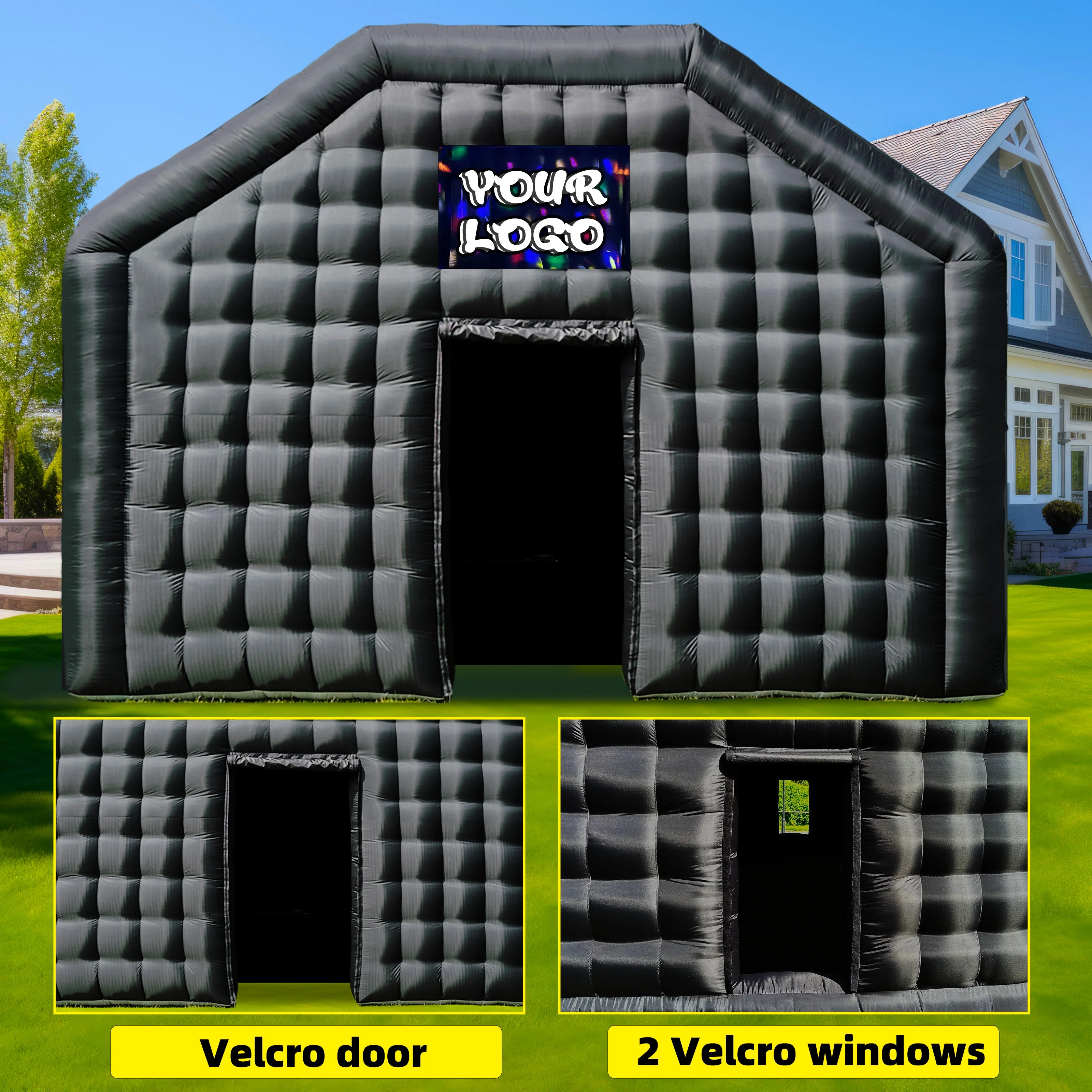 WARSUN 60 Person Large inflatable Party Tent with Disco Cube - Image 15