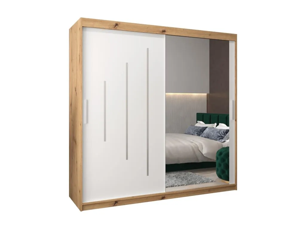 ARMARIO Banakdecoracion 2 DE PUERTAS CORREDERAS 200/200/62 2 puertas (artisan/blanco) AWII24511