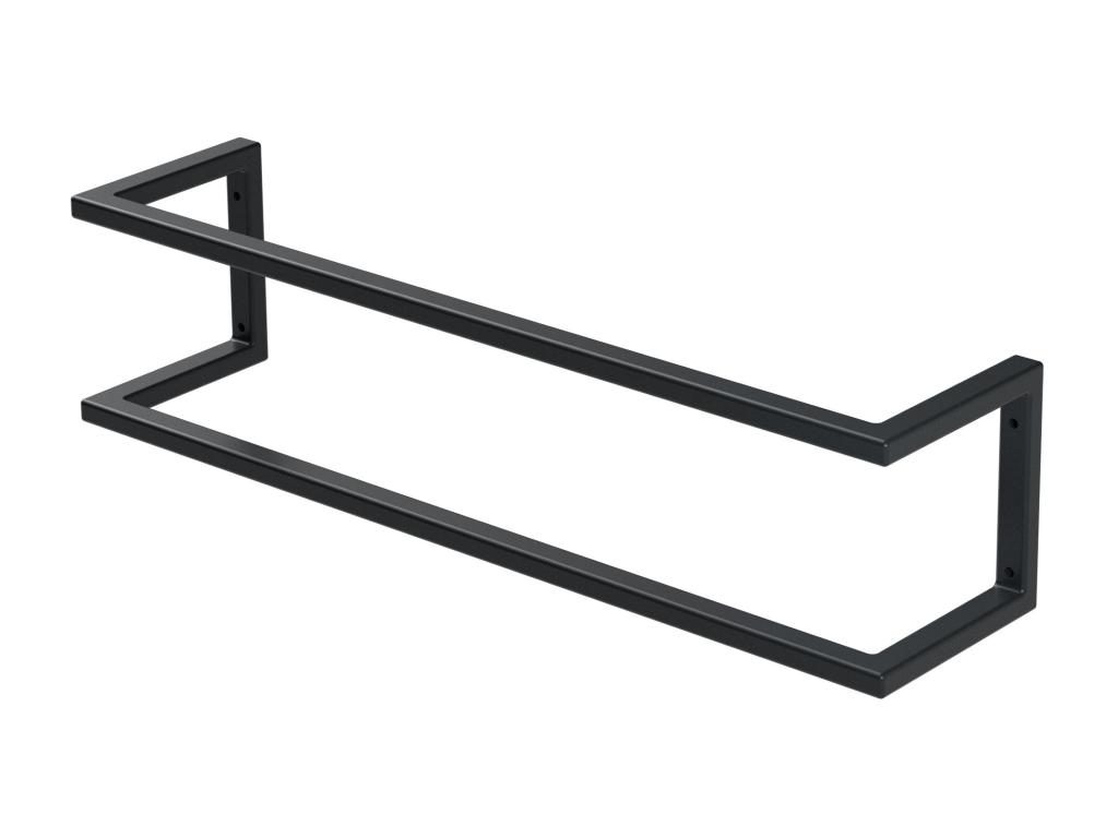 Toallero de pared acero antracita soporte estante de toallas multiuso 15x15x50cm