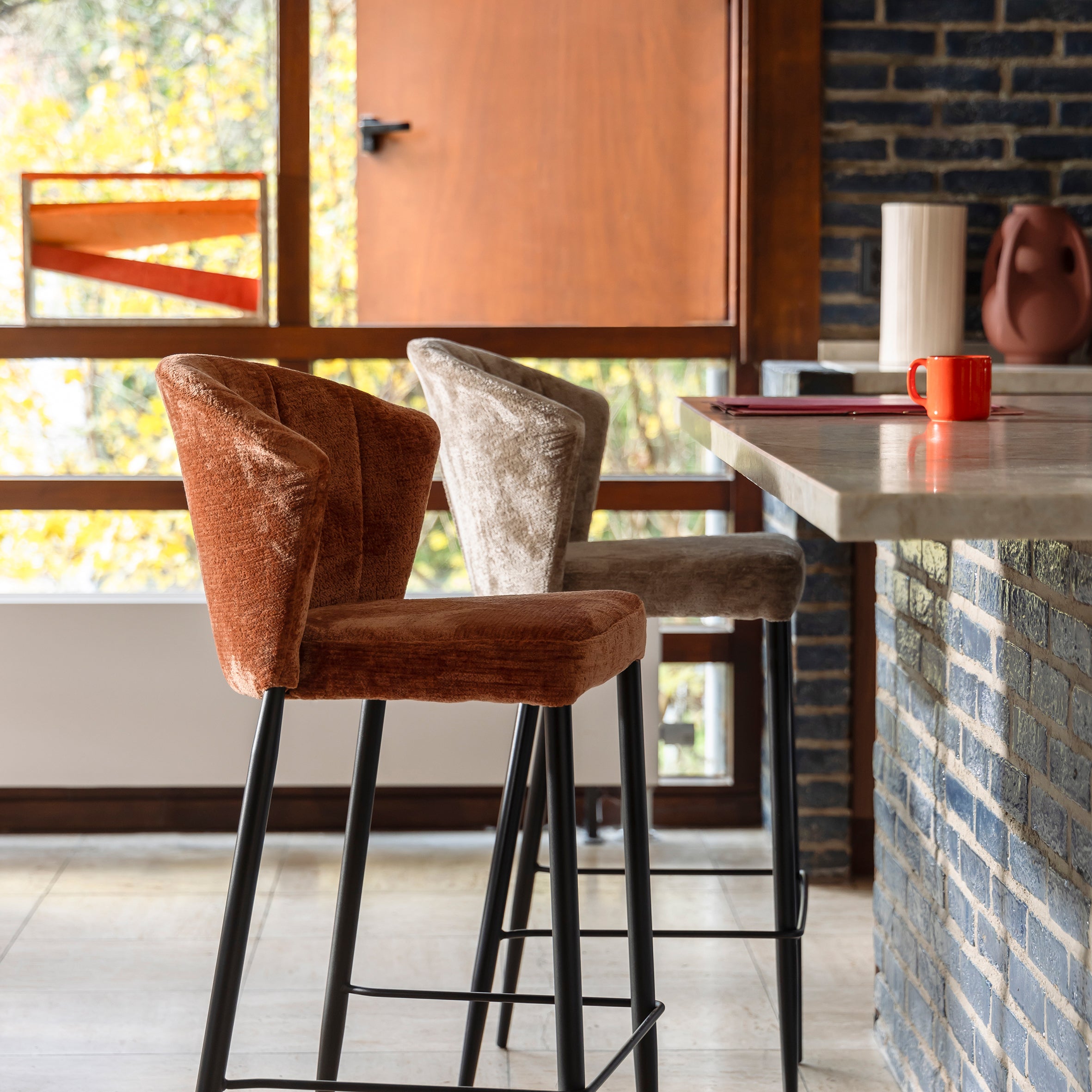 Dutchbone Georgia Barkruk H 75 - Terra