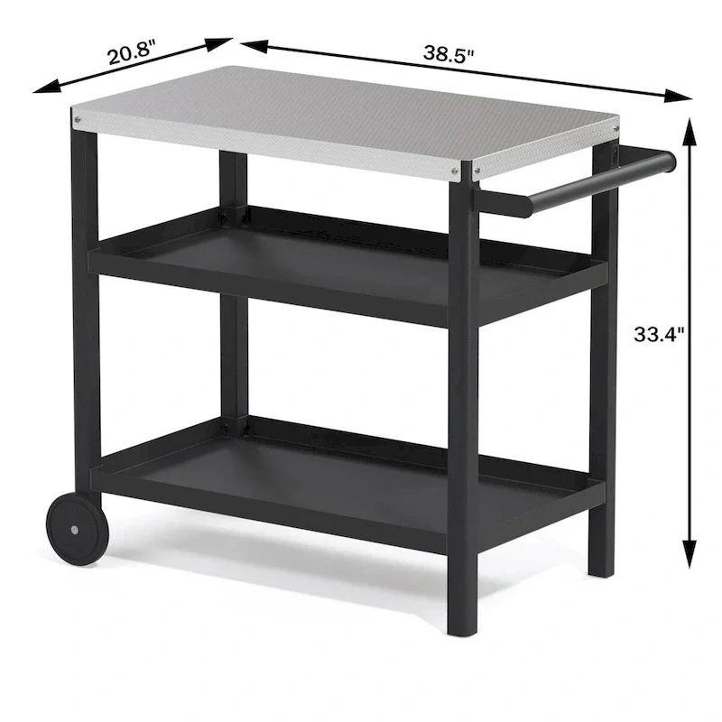 Portable Kitchen Island Grill Cart for Patios