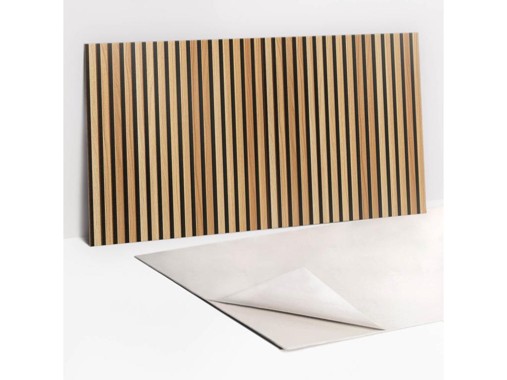 Paneles de pared vinílicos impermeables autoadhesivos - Lamas de madera 100 x 50 cm