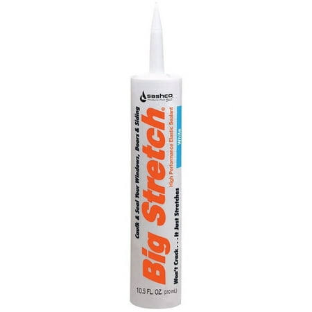 12?\Pack of 10.5 oz Sashco 10016 White Big Stretch Water?\Based Elastomeric Sealant
