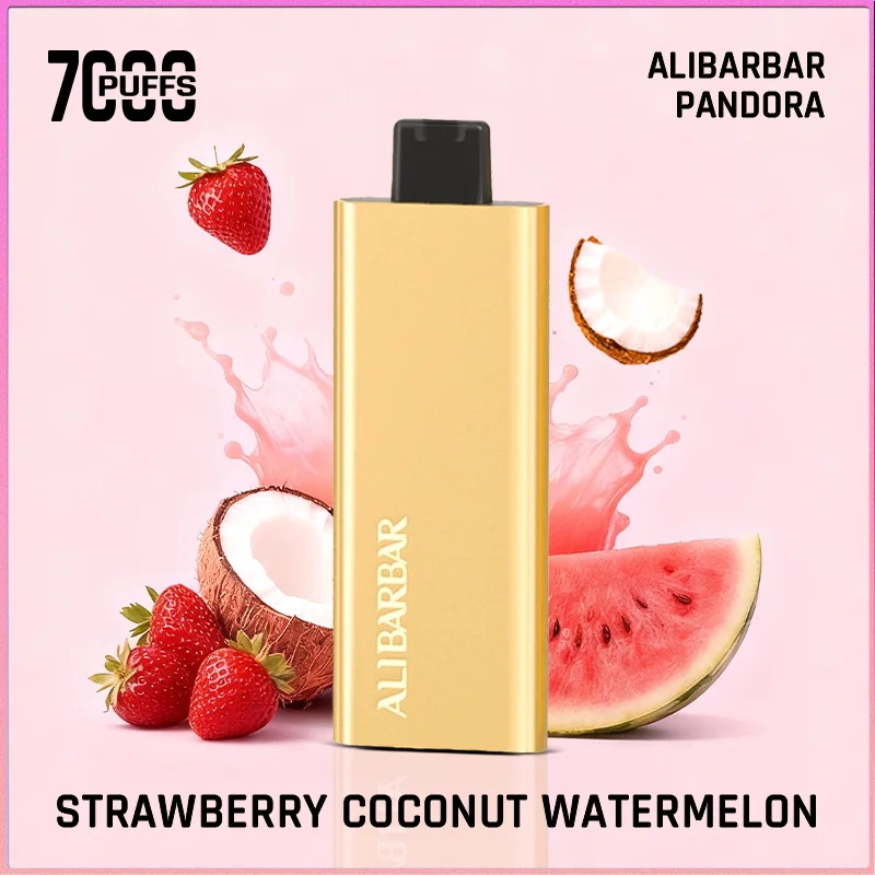Strawberry Coconut Watermelon & Alibarbar Pandora 7000 Puffs Disposable Vape