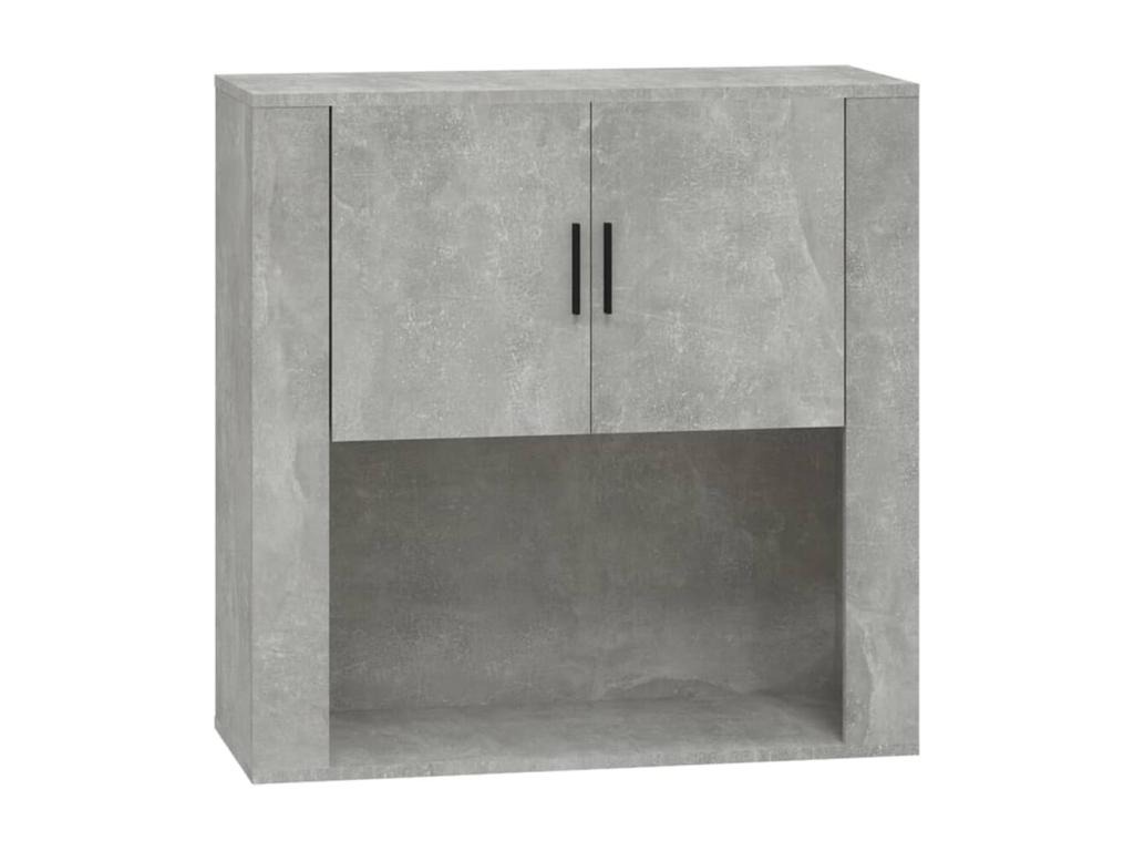 Armario de pared madera contrachapada gris hormigón 80x33x80 cm