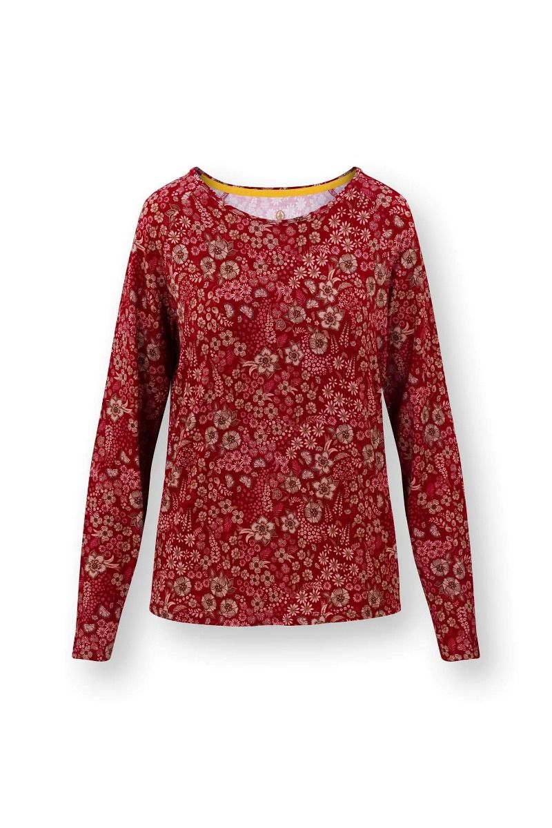 Tina Long Sleeve Top Daisy Dreams Red