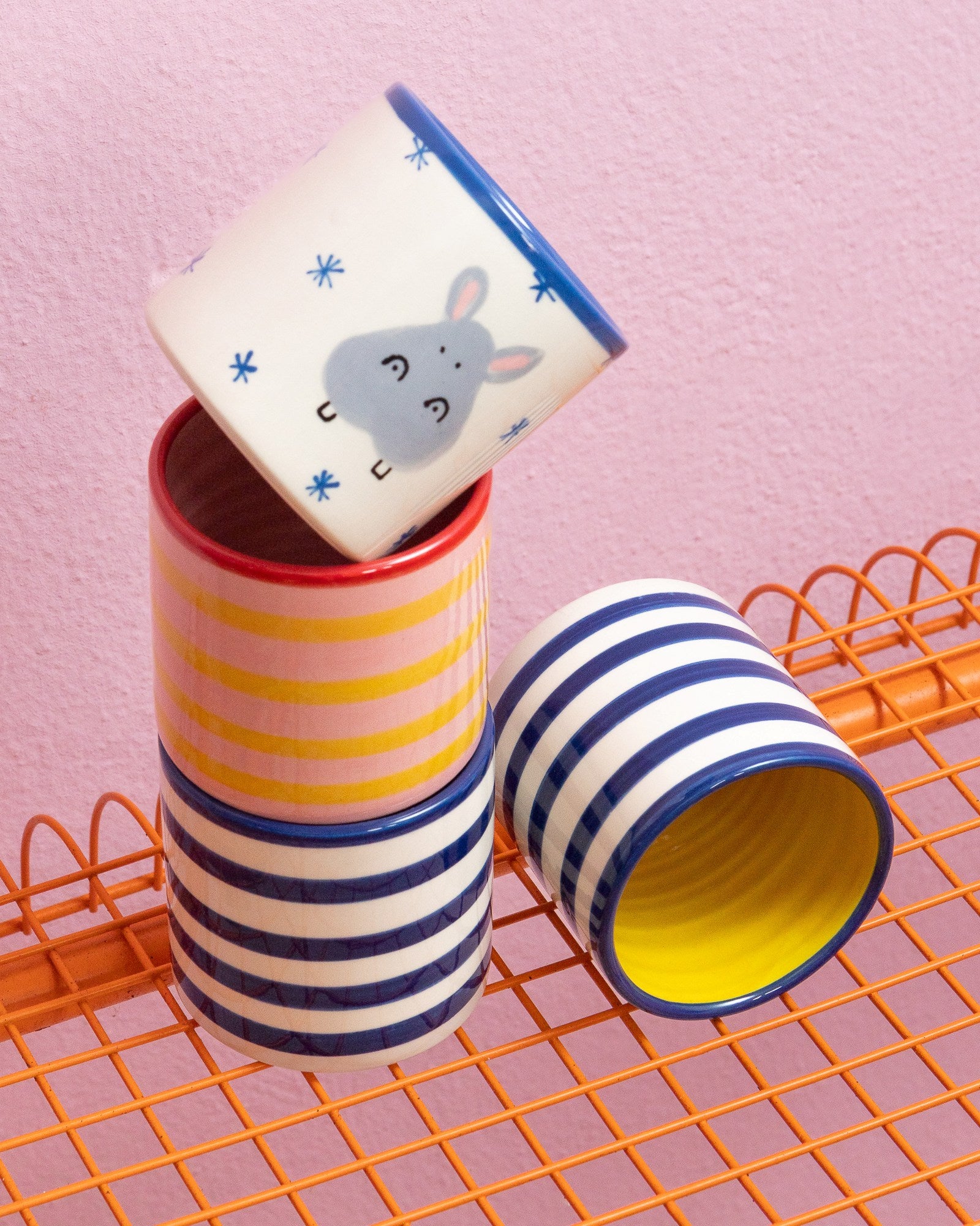 Miio Miini Becher groß Hippo weiß blau