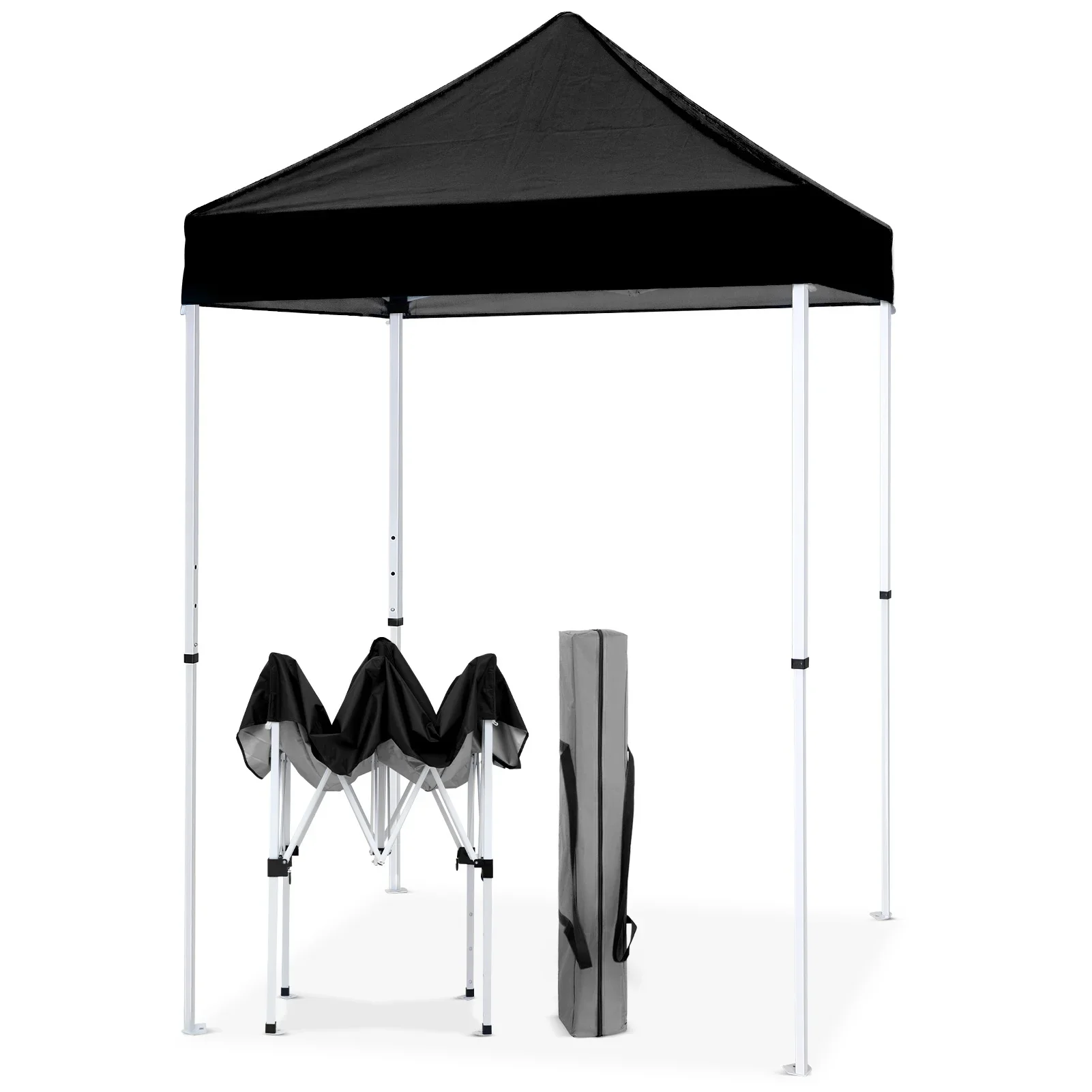 EAGLE PEAK 5x5 Pop up Canopy Tent Instant Outdoor Canopy Easy Set - up Straight Leg Folding Shelter（blue）