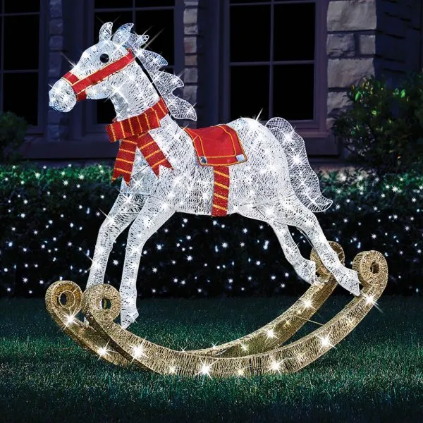 WAYFAIR Christmas-The 4 Twinkling Rocking Horse