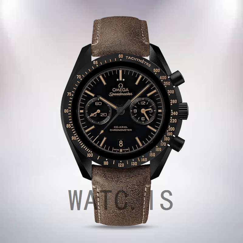 Omega Speedmaster 44mm 311.92.44.51.01.006 Men Quartz Leather Strap