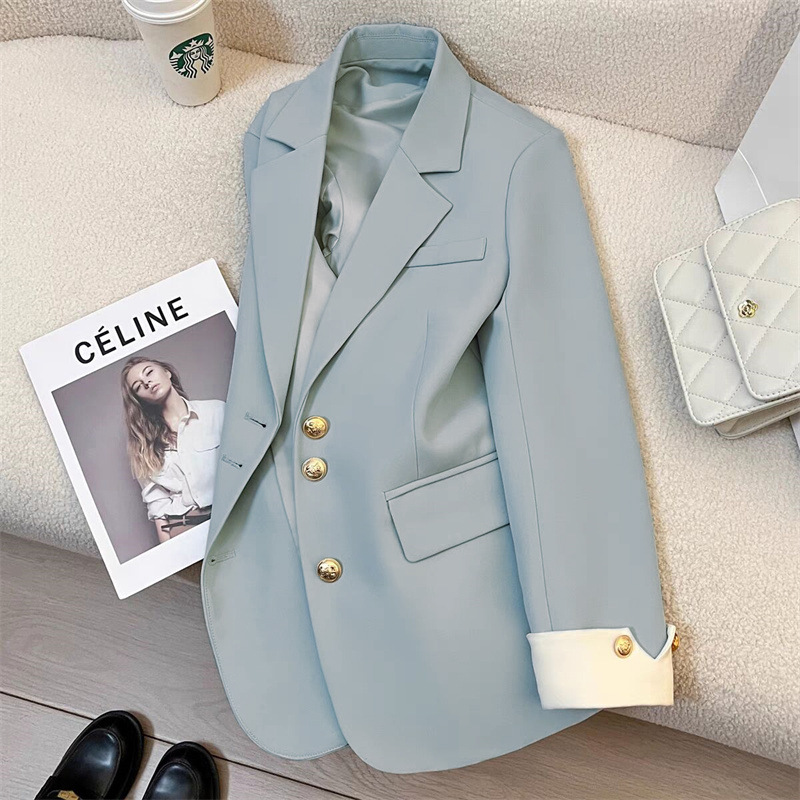 ALLY IDEAL Women's Blazer 2026 Spring and Autumn Korean Style Design Trendy Streetwear Small Suit Jacket for Women